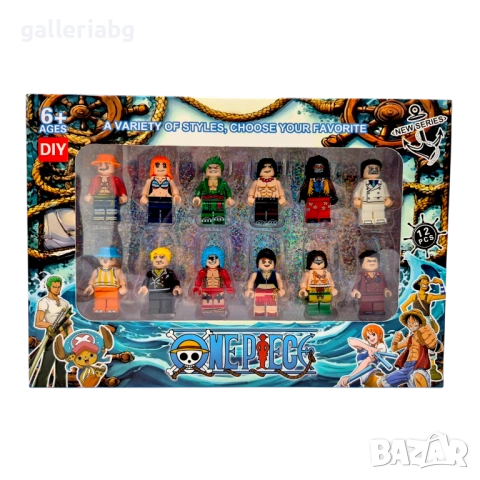 12 Мини Фигурки One Piece – Комплект Герои, Колекционерски Фигурки