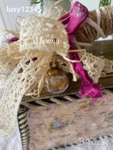 Кутия чантичка-Романтика!, снимка 4 - Декорация за дома - 50506857