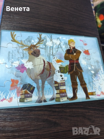 Дървен пъзел Леденото кралство, снимка 3 - Игри и пъзели - 51705376