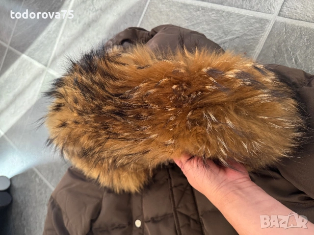 Страхотно яке с голям пух лисица, снимка 2 - Якета - 53030649