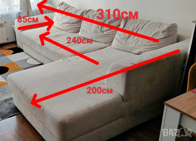 Подарявам ъглов диван , снимка 3 - Дивани и мека мебел - 53905279