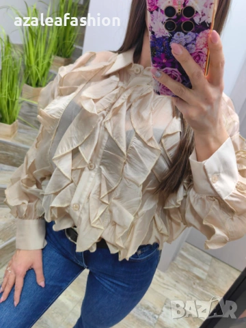 Дамска риза с къдри, снимка 2 - Ризи - 53082524