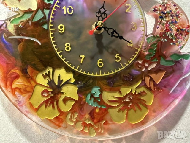 Ръчно изработен, арт часовник, който ще краси вашия дом или работно място, снимка 8 - Стенни часовници - 52968636