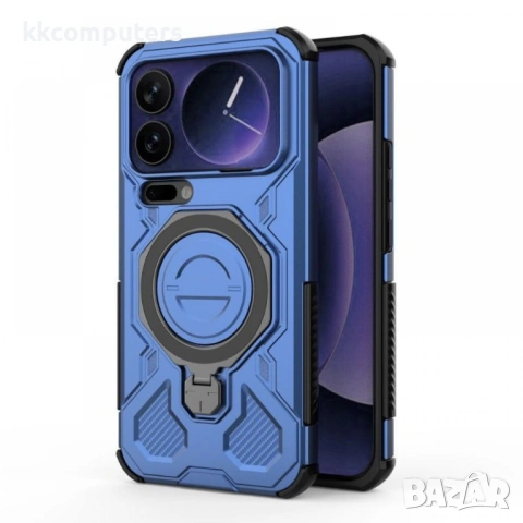 WANLONFENG KJ Калъф за Xiaomi 17 Pro - PC+TPU, Скрита стойка, 2 стъкла, Голям отвор, 4 цвята, снимка 2 - Калъфи, кейсове - 53888767