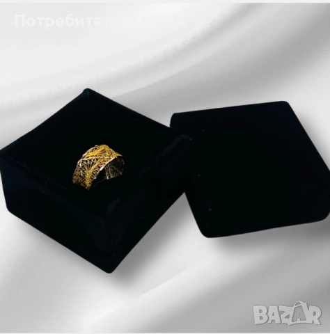 Филигранен пръстен халка – 14 карата злато