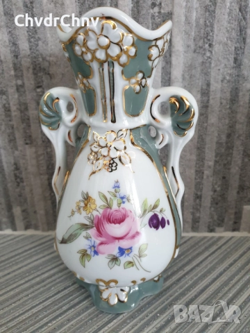 7бр серия Royal Dux Bohemia 14см/Роял Дюкс Бохемия стара малка порцеланова ваза/мини-вазичка, снимка 3 - Вази - 51441216
