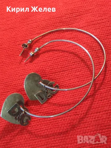 D&G Стилни СРЕБЪРНИ ОБЕЦИ със СЪРЧИЦА СРЕБРО 925 БУТИКОВ АРТ МОДЕЛ ДОЛЧЕ и ГАБАНА 49616, снимка 16 - Обеци - 49379301