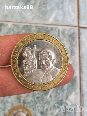 Монети Токен 3 броя Папа Банедикт XVI, снимка 5 - Нумизматика и бонистика - 46065371