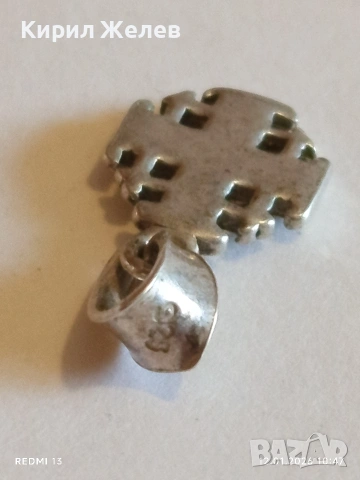 Сребърен медальон с Йерусалимския кръст ювелирна изработка 29225, снимка 8 - Колиета, медальони, синджири - 53070086