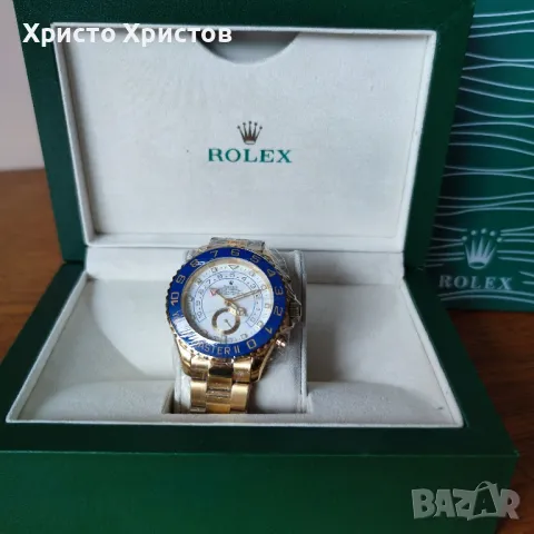 Мъжки луксозен часовник Rolex Yacht-Master II 18ct Yellow Gold  Mercedes 44 Regatta, снимка 8 - Мъжки - 47227675