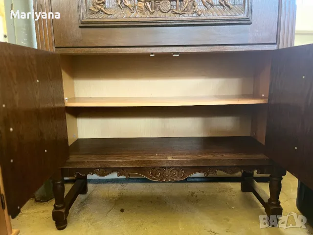 Секция / масивно дърво с дърворезба , снимка 7 - Секции и витрини - 50065775