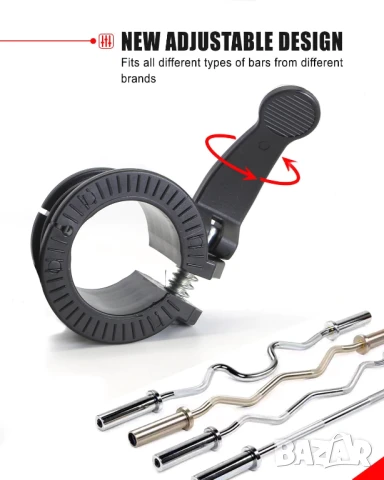 Нови качествени обезопасителни скоби/втулки за дъмбел/лост ф50, Регулируеми, снимка 2 - Фитнес уреди - 50587208