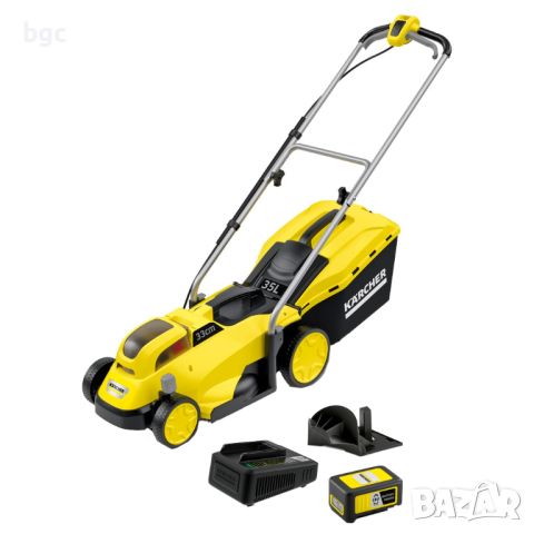 Акумулаторна косачка за трева Karcher LMO 18-33, 33 см работна ширина, 18 V, 5 Ah, 1 акумулатор, Фун, снимка 1 - Градинска техника - 45335194