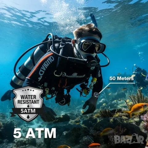 Смарт часовник AGM Legion 3 - 1.95" AMOLED, 5ATM, IP68, снимка 7 - Смарт часовници - 54143785