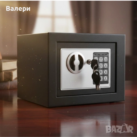 Електронен сейф с кодова клавиатура и резервен механичен ключ , снимка 2 - Други стоки за дома - 53198365