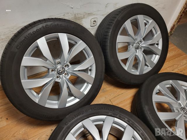 20" VW Touareg / 20 цола 5х112 Туарег оригинални лети джанти с гуми 285/45/20, снимка 2 - Гуми и джанти - 45596682