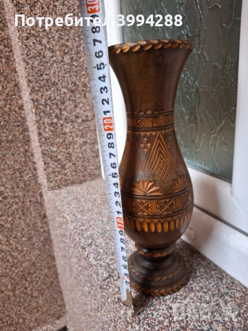 Ваза дърворезба , снимка 3 - Вази - 53402093