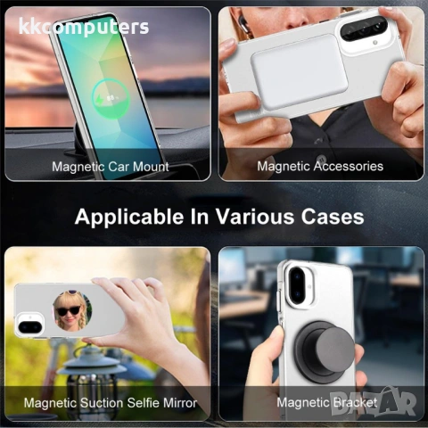 Магнитен Калъф IMAK за Motorola Moto G56 5G - PC + TPU, Тънък профил, Вкл. Протектор - 2 Цвята (Бял,, снимка 6 - Резервни части за телефони - 53510436