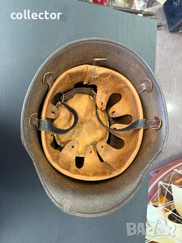 Немска полицейска/пожарникарска каска M34. №7904, снимка 6 - Антикварни и старинни предмети - 53648515