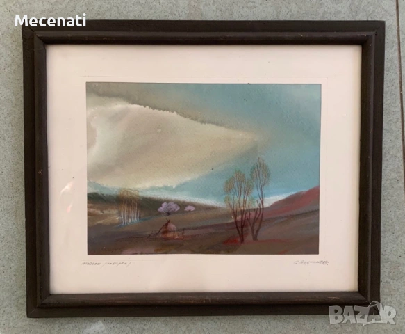ГЕОРГИ ГЕРДЖИКОВ акварел пейзаж, снимка 4 - Картини - 53098988