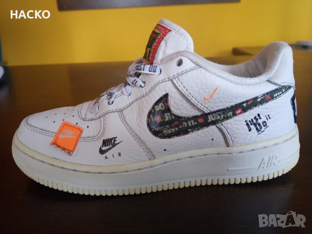 ПРОМО Nike Air Forse 1 Just Do It Paik Jdi Номер 37,5 Стелка 23,5 см. 100% Оригинални Внос от Англия, снимка 1