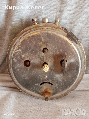 Рядък механичен будилник РОДИНА уникат за КОЛЕКЦИОНЕРИ 43681, снимка 8 - Антикварни и старинни предмети - 51958707