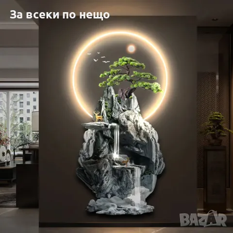 Луксозна LED стенна декорация – 3D модерна стенопис с пейзаж от кристален акрил, снимка 2 - Картини - 48810913