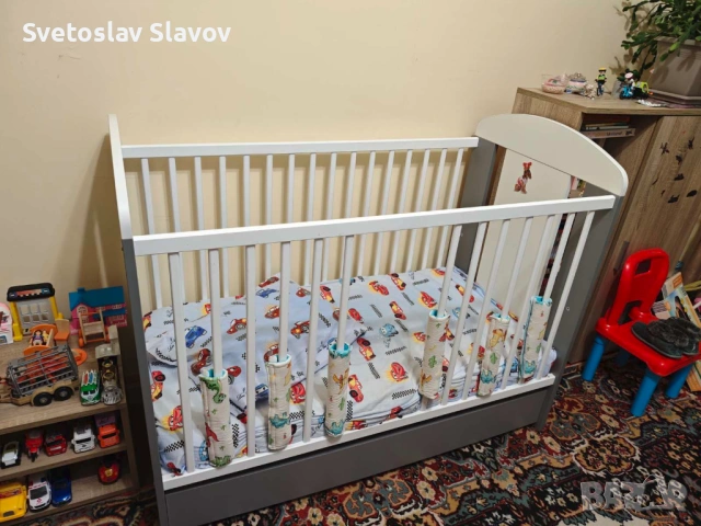 Бебешка кошара, креватче 120х60 см, закупена от Айко., снимка 5 - Кошарки - 53294722