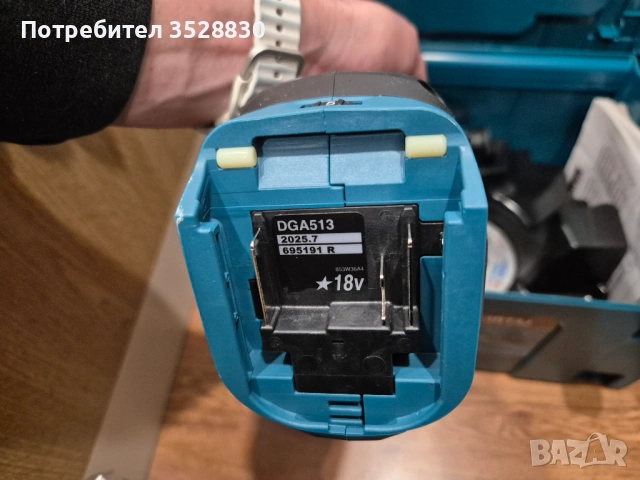 Акумулаторен безчетков ъглошлайф флек Макита Makita DGA513 с макпак 3 Makpac 3 (чисто нов), снимка 6 - Други инструменти - 54148332