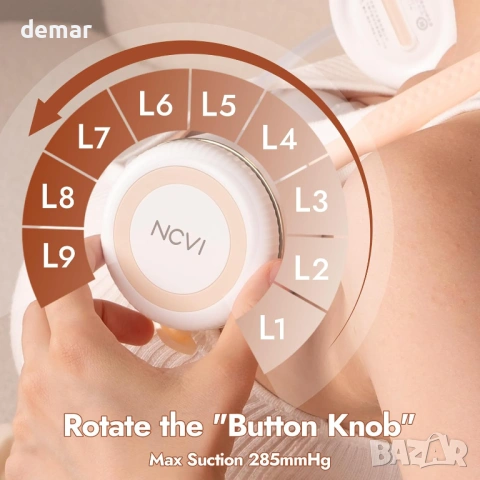 Електрическа помпа за кърма NCVI с лента за врата, 4 режима и 9 нива, снимка 4 - Помпи за кърма - 54039492