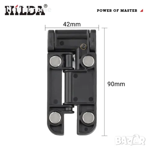 Hilda сгъваема магнитна стойка за лазерен нивелир, регулируема на 180° за 1/4", снимка 6 - Други инструменти - 48766867