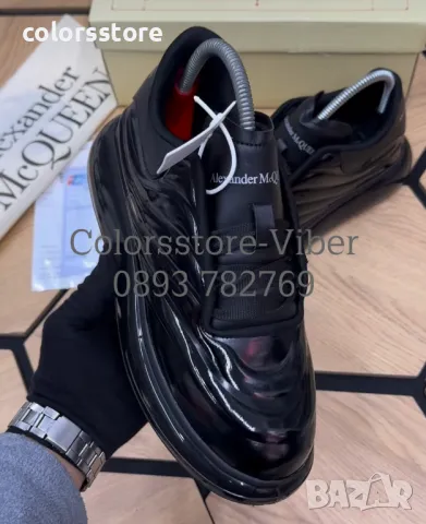 Мъжки черни кецове  Alexander McQueen-BR93z, снимка 2 - Маратонки - 49322992