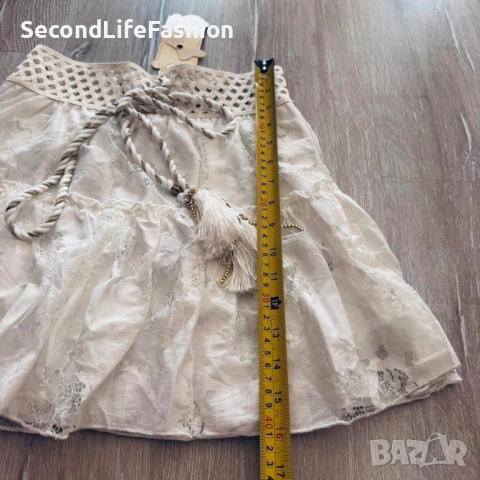 Azara Paris дамска бяла пола къса нова с етикет , снимка 7 - Поли - 54173568