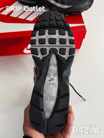 !НОВИ! Nike Air Max 95 | Black/Silver | + КУТИЯ, снимка 4 - Маратонки - 54167549