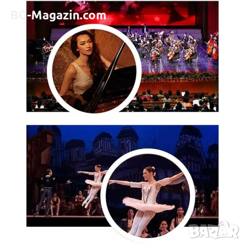 Луксозен театрален бинокъл 3×25 черен с верижка за театър опера концерти балет подарък реквизит, снимка 15 - Други ценни предмети - 50931293