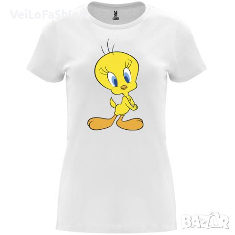 Нова дамска тениска с анимационни герой Туити, снимка 1 - Тениски - 45747672