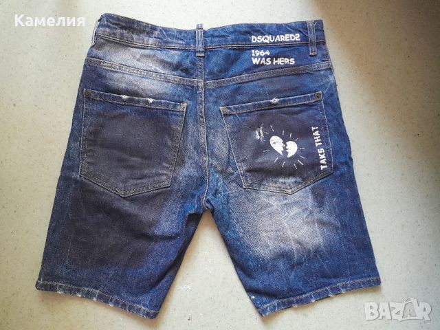 Мъжки къси дънкови панталони DSQUARED2, снимка 4 - Къси панталони - 45250959