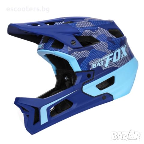 Предпазна каска BATFOX K1 BLUE, снимка 3 - Аксесоари за велосипеди - 45374815