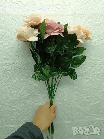 Изкуствено цвете разлистен божур, снимка 2 - Изкуствени цветя - 50704307