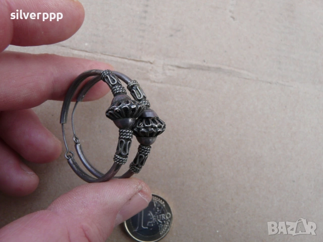  Сребърни обеци - 1 , снимка 2 - Обеци - 53044944