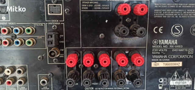 Yamaha RX-V463  HDMI USB дистанционно, снимка 10 - Ресийвъри, усилватели, смесителни пултове - 53582441