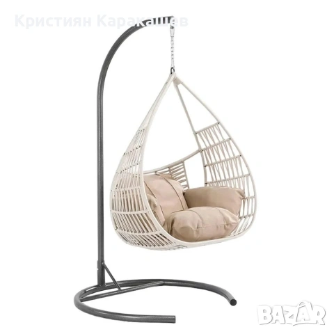 Висяща люлка тип яйце, снимка 2 - Градински мебели, декорация  - 54266411
