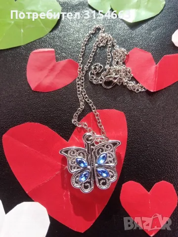 Колие с кристали , снимка 2 - Колиета, медальони, синджири - 49657855