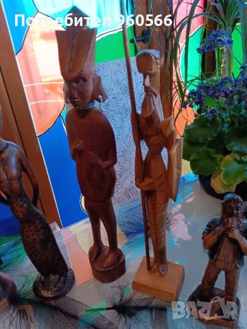 Колекция дървени статуетки, снимка 5 - Антикварни и старинни предмети - 45885384