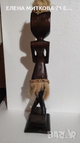 3 леки дървени статуетки африкански фигури, снимка 5 - Статуетки - 45560726