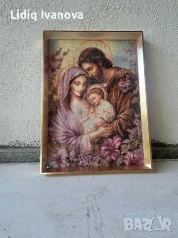 Диамантен гоблен икона-готов и рамкиран, снимка 4 - Гоблени - 51066799