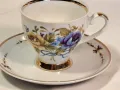 немски порцеланов двоен сет за кафе с цветя 7/4, снимка 1