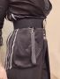 Нов дамски черен бежов костюм Nazaro сако блейзер широк панталон висока талия колан , снимка 12