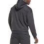 Мъжко спортно горнище  reebok workout ready thermowarm full zip hoodie black, снимка 2