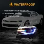 Комплект фарове с RGB дневни светлини за Chevrolet Camaro 2014 - 2015, снимка 8